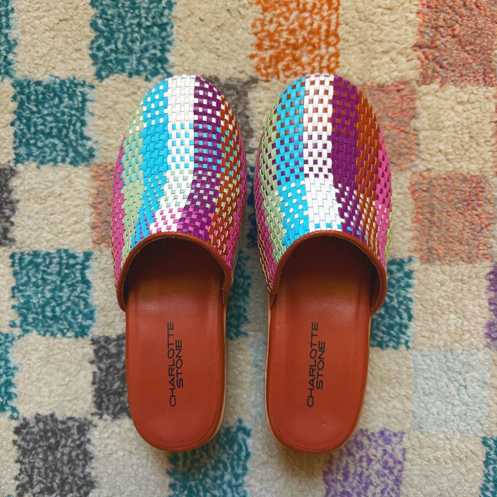 RARE Charlotte Stone Martino Platform Clog in Carnival - Size 8 - Picture 3 of 10